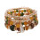 Stackable Bead Bracelets,Bohemian Style Stackable Bracelets,Unique Agate Boho Stretch Beaded Bracelet,Dark Green 1