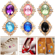 6pcs Crystal Shoe Clips for Women, Decorative Shoe Accessories for Holidays, Parties, and Daily Wear