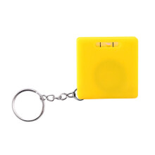 Small Steel Tape Measure Featuring Build in Bubble Levels 1 Meter Length Easy to Carry Keychains Designs Auto Retract Mechanism