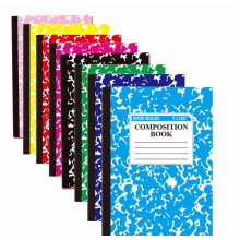 30-Sheets/60-Pages Wide-Ruled Hard Cover Composition Marble Notebooks, 5.51" x 8.27" - Set of 8