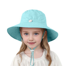 Toddler Hat,Toddler Kids' Wide Brim Bucket Hat UPF 50+ Solid Color Sun Hat for Beach & Summer Outdoor,Kids Hats,Green,7-10 Years