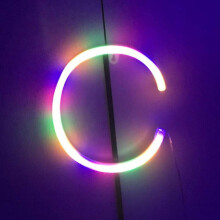 Letter Neon Lights, LED Neon Night Light Neon Lights Wall Decorative Night Light for Kids Bedroom Battery USB Operated Multicolor
