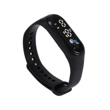 Unisex Led Digital Touch Screen Sport Watch Waterproof Minimalist Sports Wrist Watch Adjustable Silicone Strap Womens Mens Wrist Watch Gifts(Black)