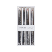 4-Pack Black Scented Taper Candles, 10", Smokeless & Dripless, for Weddings, Dinner Parties, Home Decor