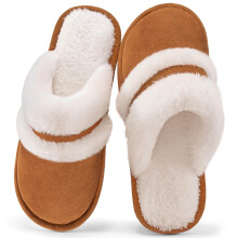 Cozy Slippers for Women Indoor and Outdoor Fuzzy House Shoes with Memory Foam Anti-Skid Sole Gifts for Women Mom Girlfriend Ladies