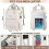 Mochila de viagem feminina para laptop de 15,6 polegadas resistente à água 4