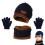 Set invernale per bambini, composto da cappello, scaldacollo e guanti blu navy (3 pezzi). 1