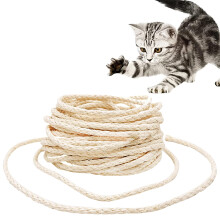 1/4 inch 6mm Cats Sisal Rope 65.6 Feet(20M) Cat Scratching Post Replacement Hemp Rope for String Kittens Shelves Furniture Toys