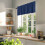 Cortina de varão sólida azul marinho 42x18 polegadas – Cortina translúcida para cozinha, sala de estar e quarto (1 painel) 3