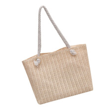 Lässige Stroh-Umhängetasche für Damen, Schultertasche mit geräumigem Innenraum und modischer Handytasche