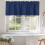 Cortina de varão sólida azul marinho 42x18 polegadas – Cortina translúcida para cozinha, sala de estar e quarto (1 painel) 4