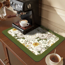 Tapis d'égouttage super absorbant, grand tapis d'égouttage pour le café, idéal pour le plan de travail de la cuisine et facile à nettoyer.