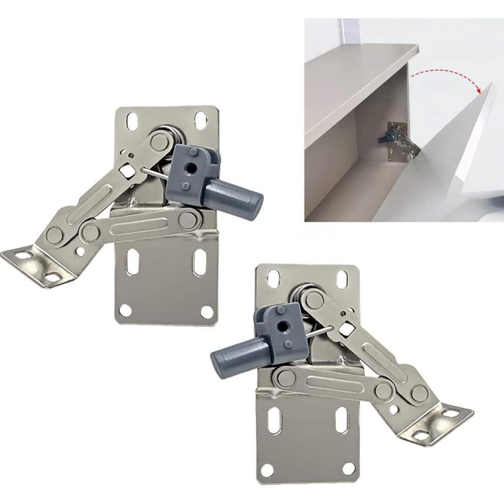 Soft Close Cabinet Hinges: 45 Flip Down Pivot Hinge With Silent Damping, Tip Out Tray Hinges, 1 Pair, Compatible With Sink Drawer Kits 9448990567577