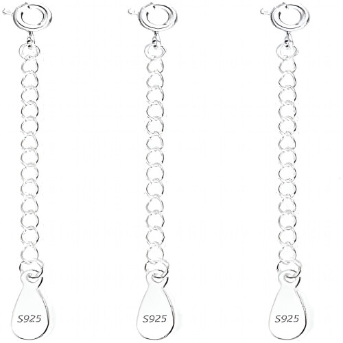 Extensor de pulseira em prata esterlina DESIGNICE para confecção de joias (5 cm)