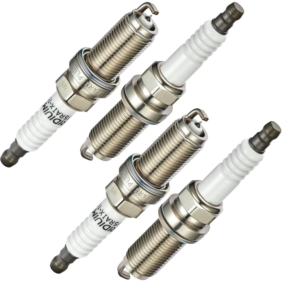 4-Pack Iridium Spark Plugs Compatible With Hyundai Santa Fe/Tucson, Kia Forte/Sorento/Optima, Nissan Altima/Sentra, Scion Tc (1.8L-2.5L), Replaces 9450273940717