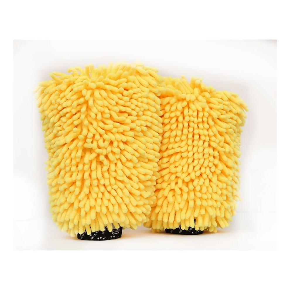 Microfiber Car Wash Mitt Scratch Free Reusable Car Washing Mitts(2) 9450273940809