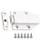Auto Closing Cabinet Latches Set Moisture Resistant Design Easy Installation Push Release Cabinets Hardware Set 1