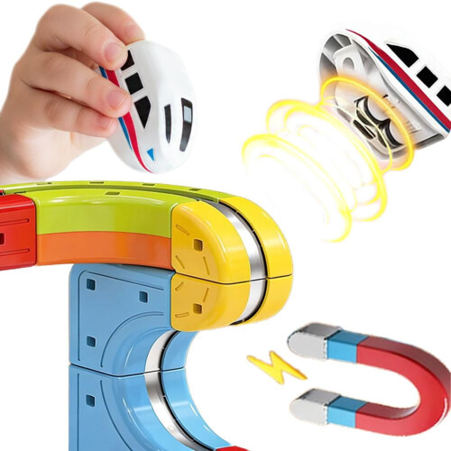 3D Infinity Track Magnetic Train Cars for Klick Rail Sets 1