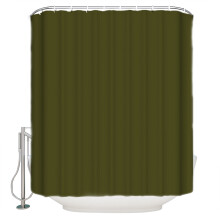 Rideau de douche vert olive, 91 x 183 cm, rideau de salle de bain imperméable et lavable, avec 12 crochets.