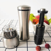Salière et poivrière électriques – Masticage réglable, rechargeables, en acier inoxydable – Compatibles avec piles AAA