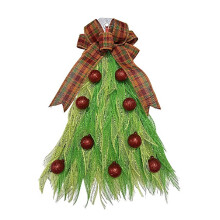Guirlanda de Natal artesanal com luzes para porta, janela e parede – decoração para interiores e exteriores.