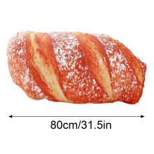 Coussin baguette extra large – Peluche amusante en forme de pain 3D pour décorer canapé, lit et voiture