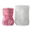 Molde de silicone 3D em forma de urso rosa para fabricação de velas e resina. 1