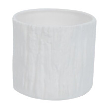 Pot de fleurs blanc en imitation écorce d'arbre pour plantes grasses, 1 pièce