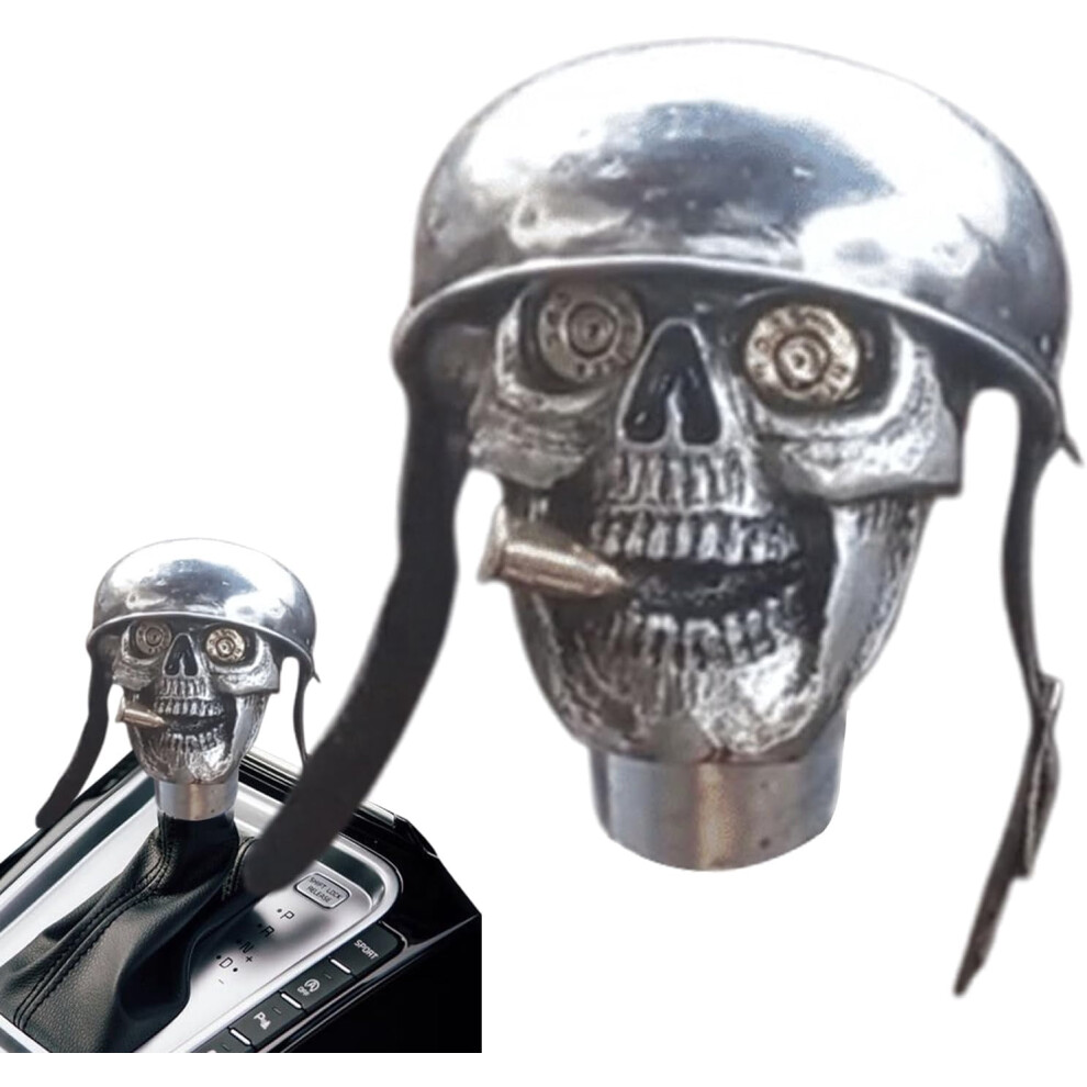 Skull Gear Knob,Skull Soldier Car Stick Shift Knob,Handcrafted Handle Shifting For Manual/Automatic Car 9329345224577