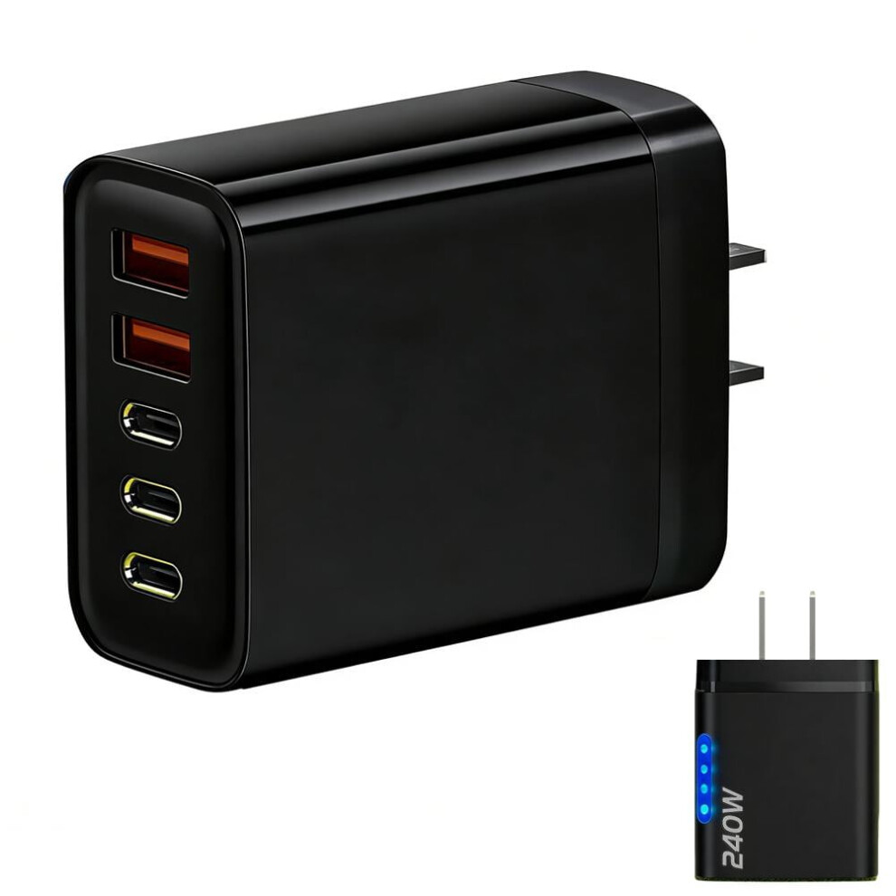 240W Gan Usb Charger Type C Fast Charge Power Adapter Multiports Yellow/White/Black 9329345224928