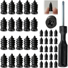Upgraded Vacuum Tire Repair Kit with 2 Screw Sizes, Quick Self-Service Plugs for Cars, Motorcycles & Trucks – Compatible with Standard Tires