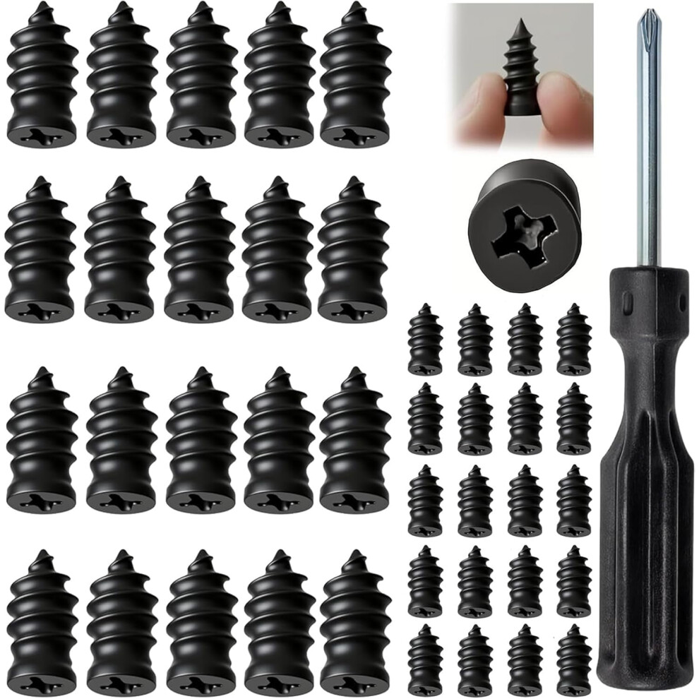 Upgraded Vacuum Tire Repair Kit With 2 Screw Sizes, Quick Self-Service Plugs For Cars, Motorcycles & Trucks Â Compatible With Standard Tires 9329345225659