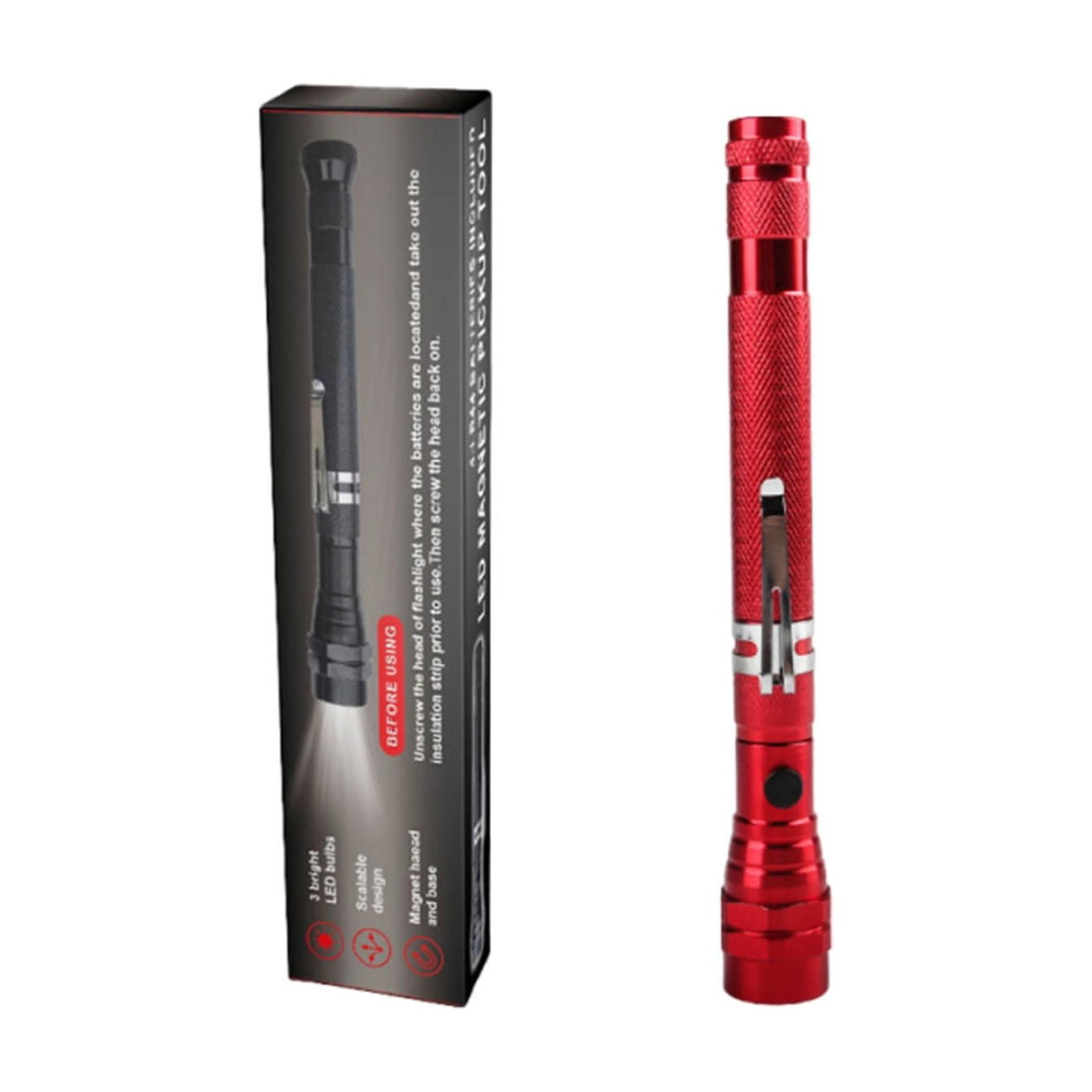 Qocolhg Led Magnetic Pickup Tool With Flashlight, Flexible 22" Magnet, Compatible With Cars & Tools 9329345225413