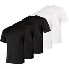 Hanes Men T-Shirt Pack of 5 (XL) Black/White