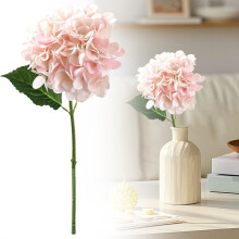 Kunstig Hortensia Lyserød Rund 1 stk.