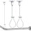 Rust Resistant Ceiling Mounted Shower Rod Holder Stainless Steel Wire Rope Adjustable Support Bracket 1