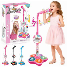 Star Microphone with LED Stand Bluetooth Karaoke Machine
