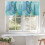 Cantonnière vert turquoise 152 x 46 cm, polyester, passe-tringle 4