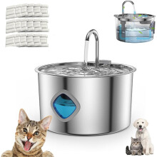 Catosnap Water Fountain, 3.2L Large for 12-13 Days of Use Suitable, 4-Stage Filtration/Super Quiet/Automatic Circulating, for Cats and Dogs