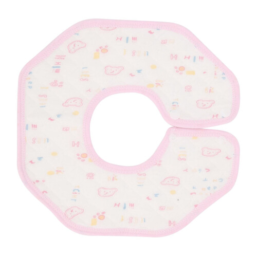 Babador de bebê em algodão macio rosa claro 3,94"6,69"
