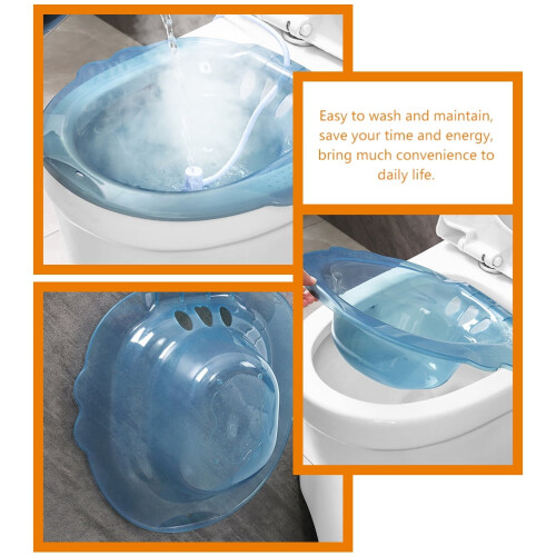 1-pak siddetoilet i himmelblå, ergonomisk design til behandling 1