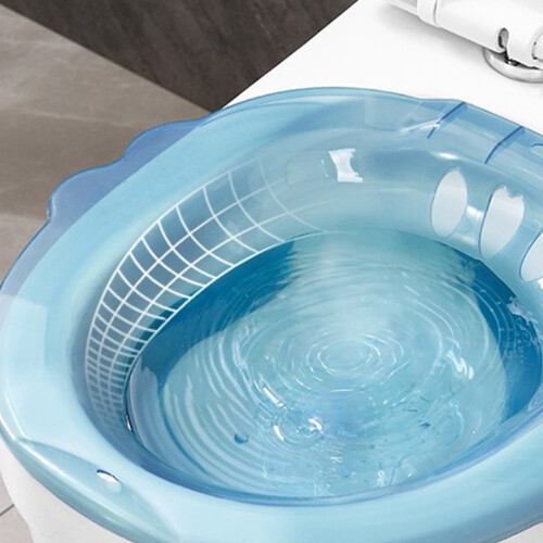 1-pak siddetoilet i himmelblå, ergonomisk design til behandling 2