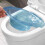 1-pak siddetoilet i himmelblå, ergonomisk design til behandling 5