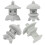 Mini statue décorative en grès gris (4 pièces) 4