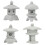 Mini statue décorative en grès gris (4 pièces) 5
