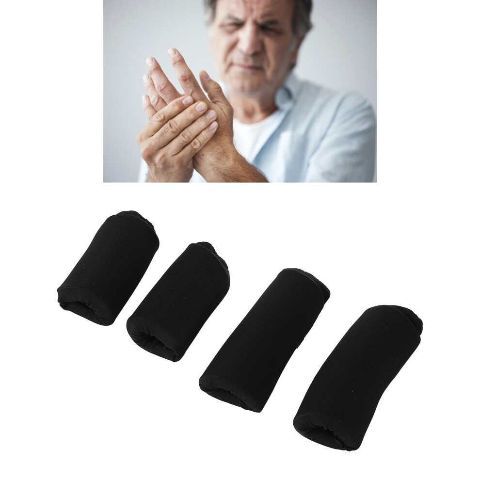 Black 4Pcs Gel Finger Ice Sleeves For Arthritis & Tendinitis,