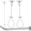 Rust Resistant Ceiling Mounted Shower Rod Holder Stainless Steel Wire Rope Adjustable Support Bracket 6