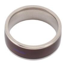Lightweight Titanium Steel NFC Smart Ring with Ntag213 Chip - Universal Silver 11