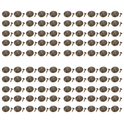100 Sätze Pilznieten Stift 25 mm Bronze 1