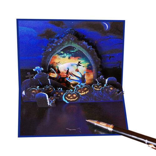 SpookHouse Halloween 3D Greeting Card with Envelope 2